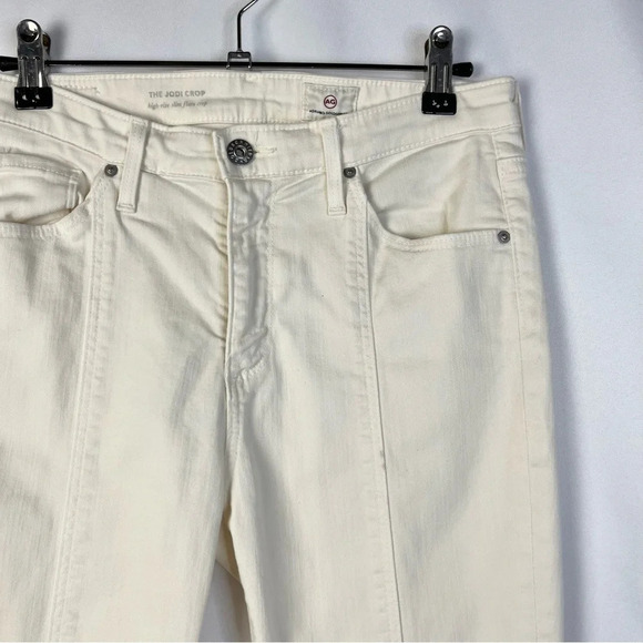 AG Adriano Goldschmied Ivory White Jodi Crop Flare Jeans 27 - Picture 3 of 3